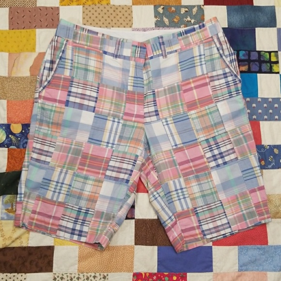 womens madras shorts